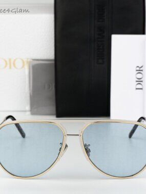 Dior Men Sunglasses Silver Blue Photochromic Pilot DIORESSENTIAL A2U F0I8 NEW